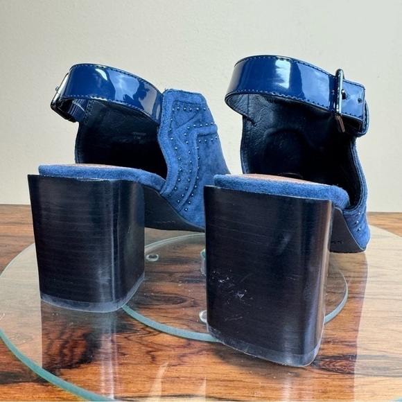 Donald Pliner Penny Open Toe Slingback Mule - navy suede - Picture 10 of 15